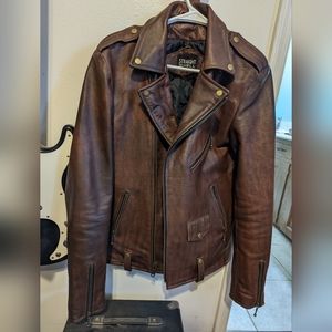Straight To Hell - Commando Leather Jacket - 38 Tall